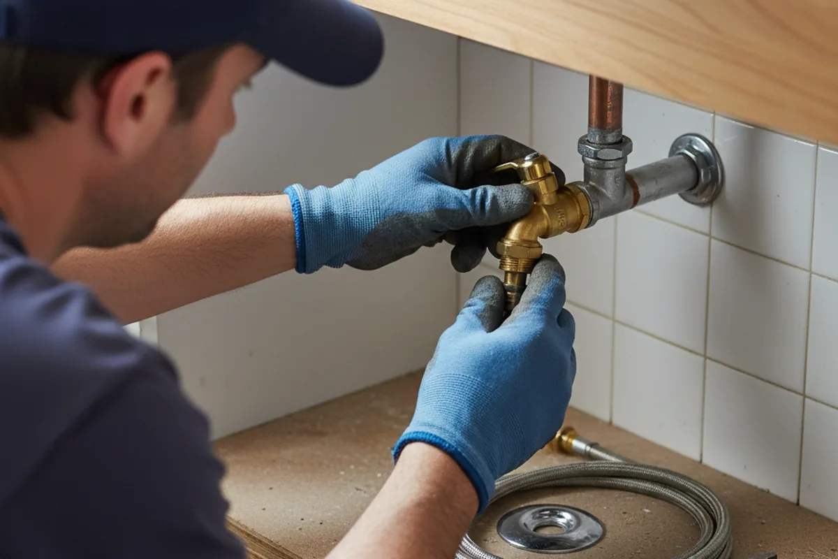 Shutoff valve and fitting work during Emergency Plumbing in Hanapepe